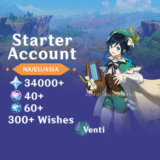 Venti - AR40+ Genshin Impact Farmed Starter Account
