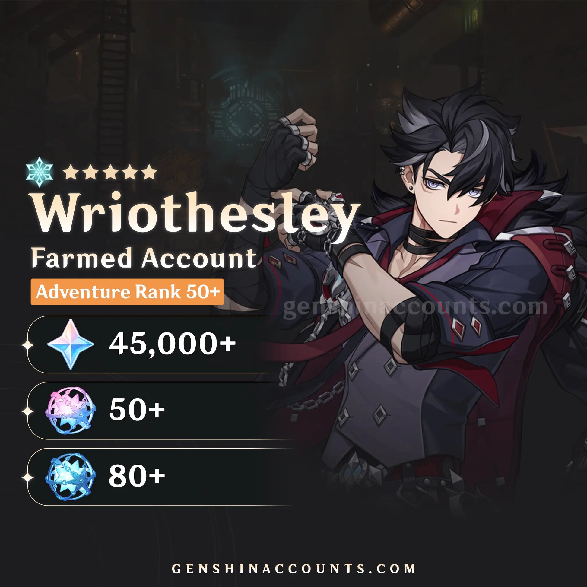 Wriothesley Genshin Impact Farmed Starter Account