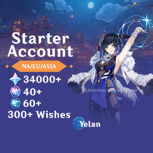 Yelan - AR40+ Genshin Impact Farmed Starter Account