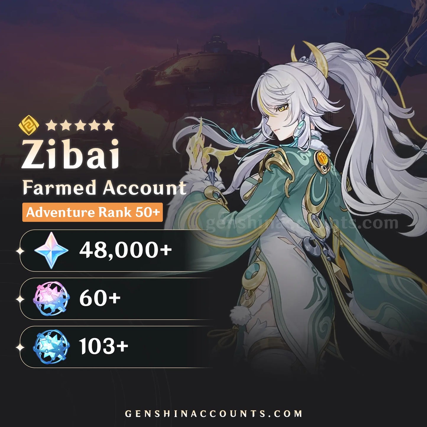 Zibai Genshin Impact Farmed Starter Account